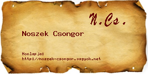 Noszek Csongor névjegykártya